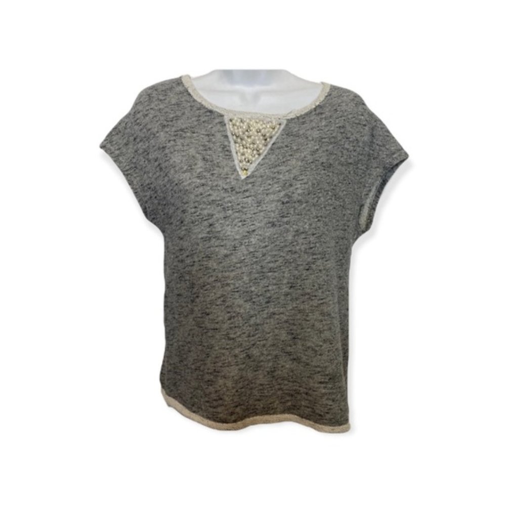 Pull & Bear Pearl Short Sleeve Top small